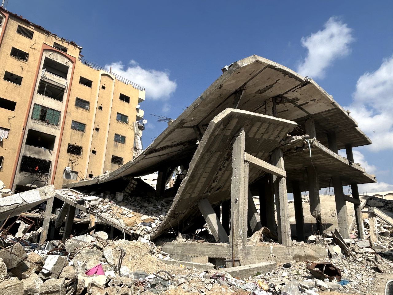 Zerstörtes Haus in der Al-Nasr-Straße während des Gaza-Krieges